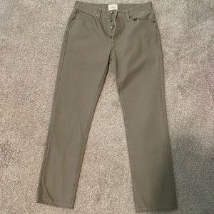 Sid Mashburn Slim Straight 33x34 Khaki Canvas Pants